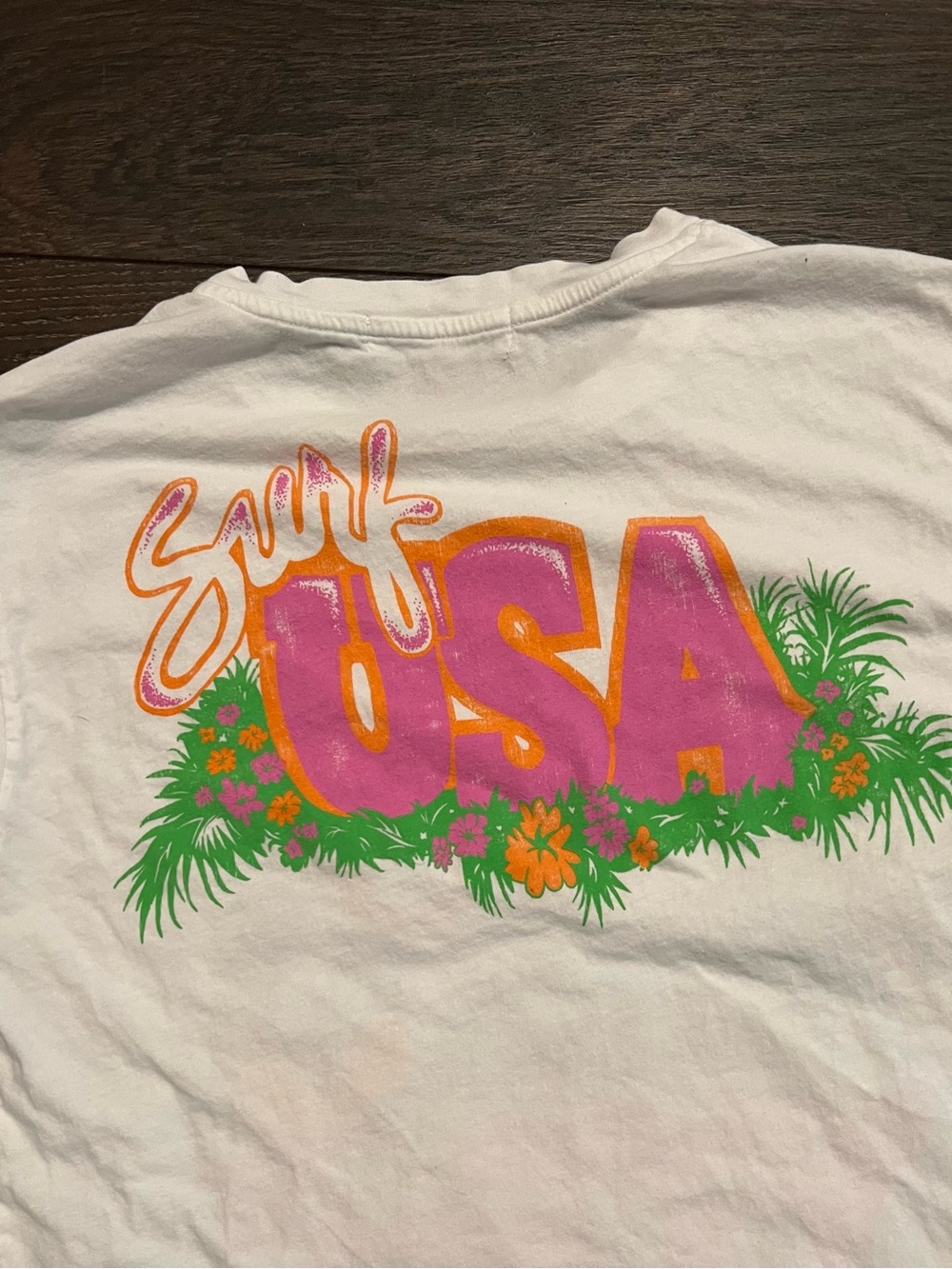 Free People / Daydreamer Graphic Tee Pink Convertible "The Beach Boys" SZ XS - Picture 5 of 10
